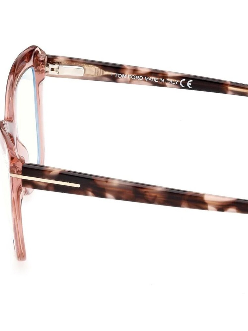 NEW TOM FORD TF5826-B 072 PINK TRANSPARENT BLUE BLOCK LENS AUTHENTIC EYEGLASSES - Picture 3 of 7